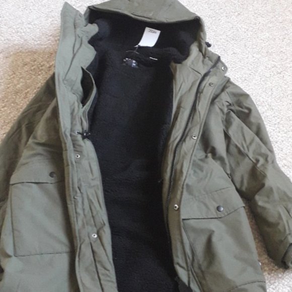 New Men's Fleece-lined Olive-green Winter Parka. - Picture 8 of 12